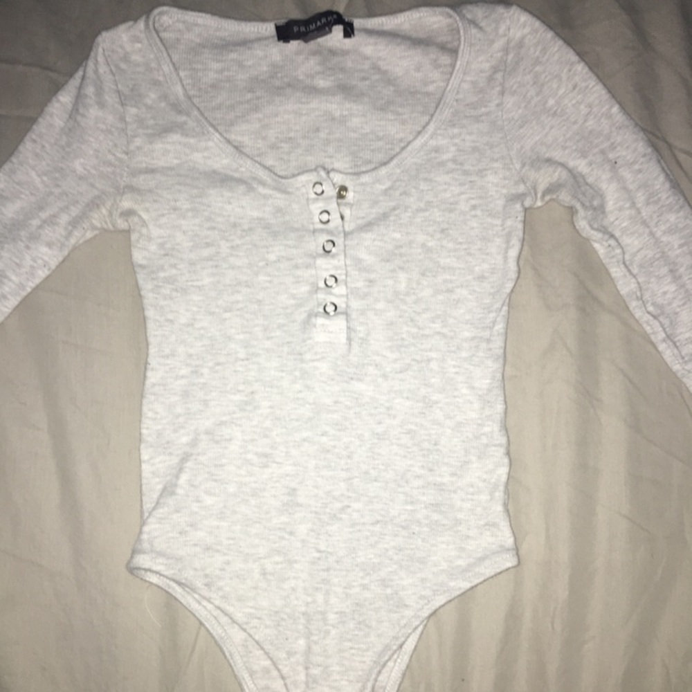 Primark light gray bodysuit